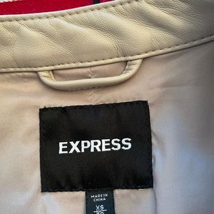 XS Express taupe leather jacket